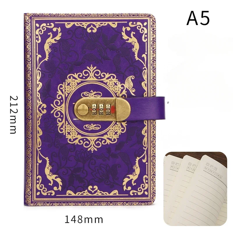 Imagem -06 - Retro Password Diário Notebook Design Criativo Estilo Japonês e Coreano Papel Espessado Papelaria Artística a5