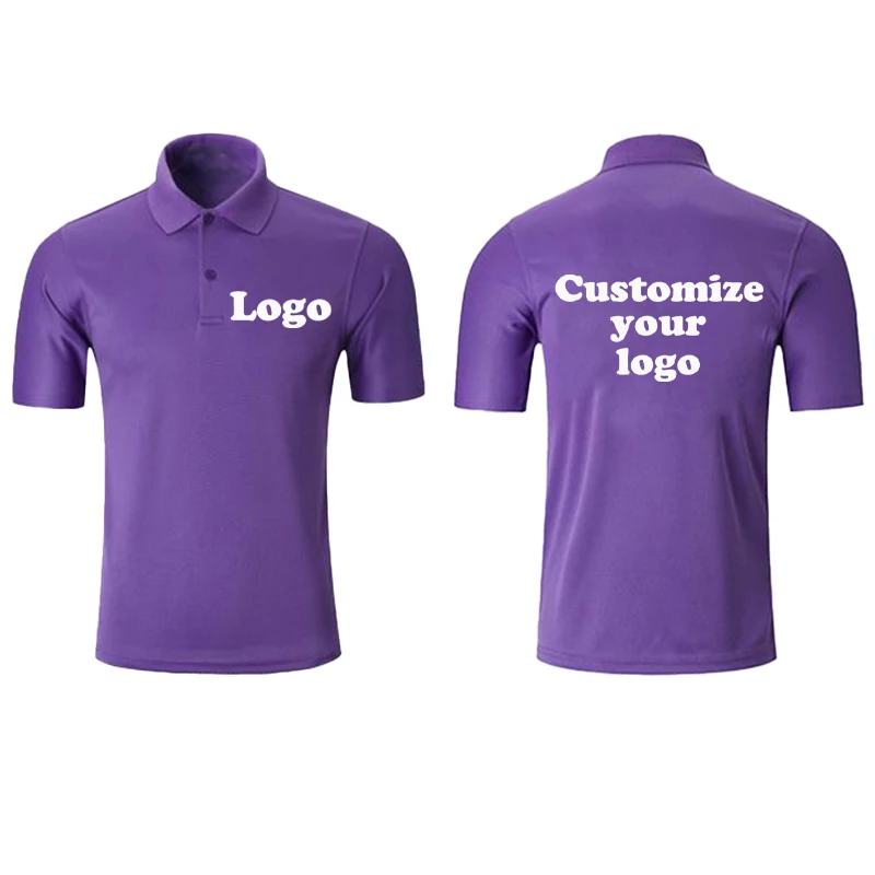 

Men's DIY Custom Logo Polo Shirt Summer Casual Short Sleeve Lapel T Shirts Fashion Cotton Breathable Printed Lapel Clothing