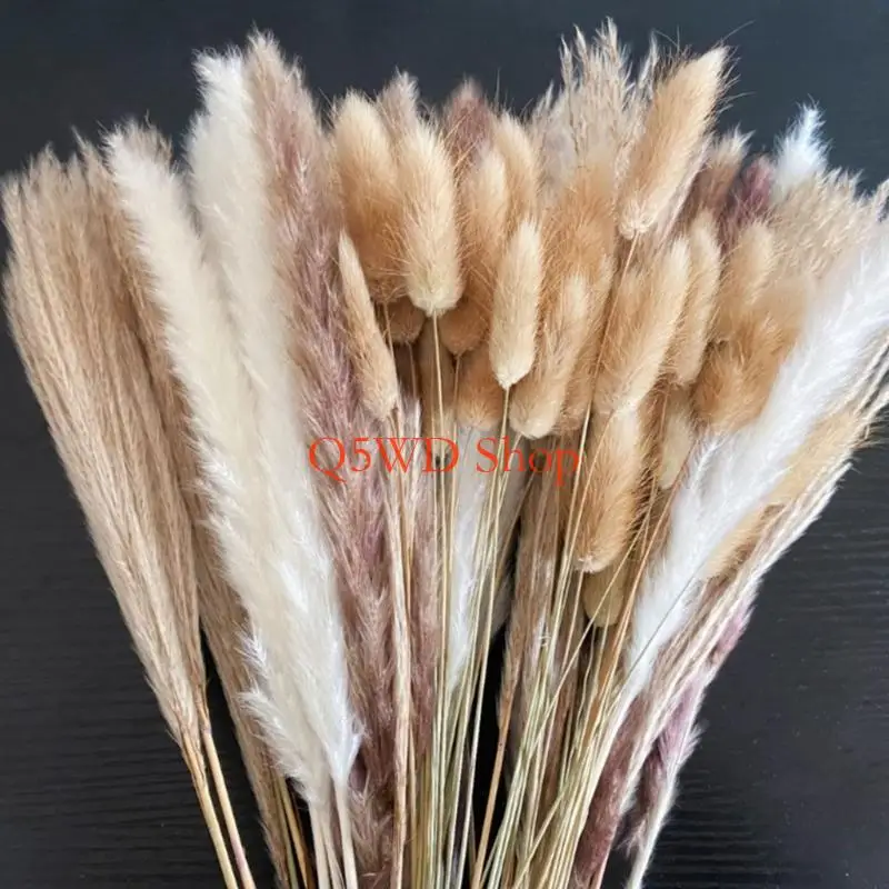 Q5WD Handmade Dried Floral Display Artistic Look 100pc for Dining Table & Office Area