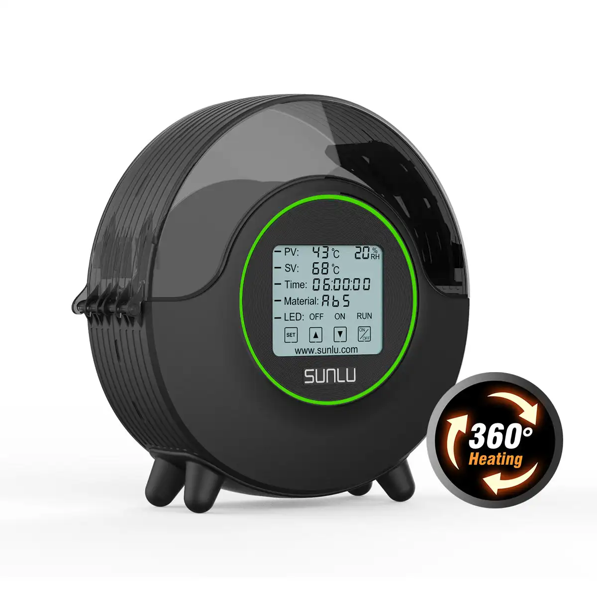 SUNLU S2 Filament Droger Box Snelle verwarming LED-touchscreen 360 °   Omringende maximale temperatuur tot 70 ° C voor 3D-printmateriaal