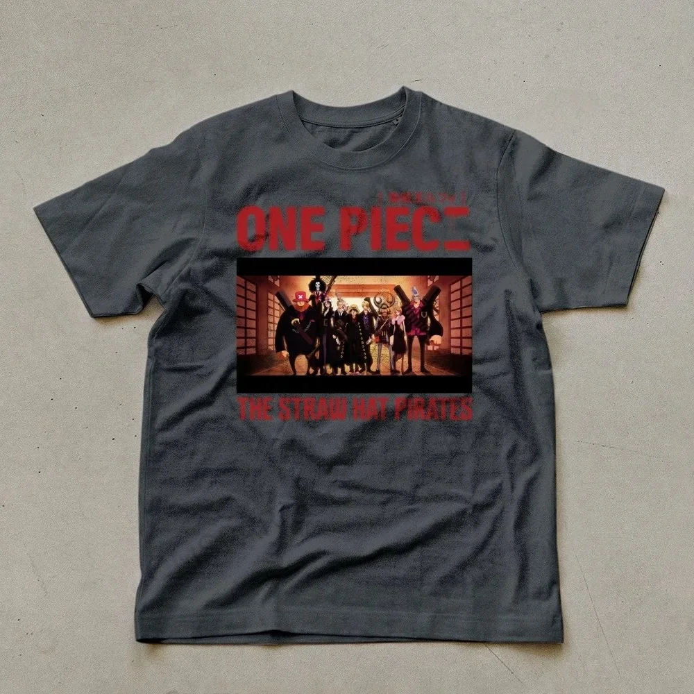 قطعة واحدة تي شيرت رجالي قبعة القش القراصنة الصيف أنيمي الخريف الصبي الأطفال قصيرة الأكمام ماركة غير رسمية الوالدين ملابس أطفال #3