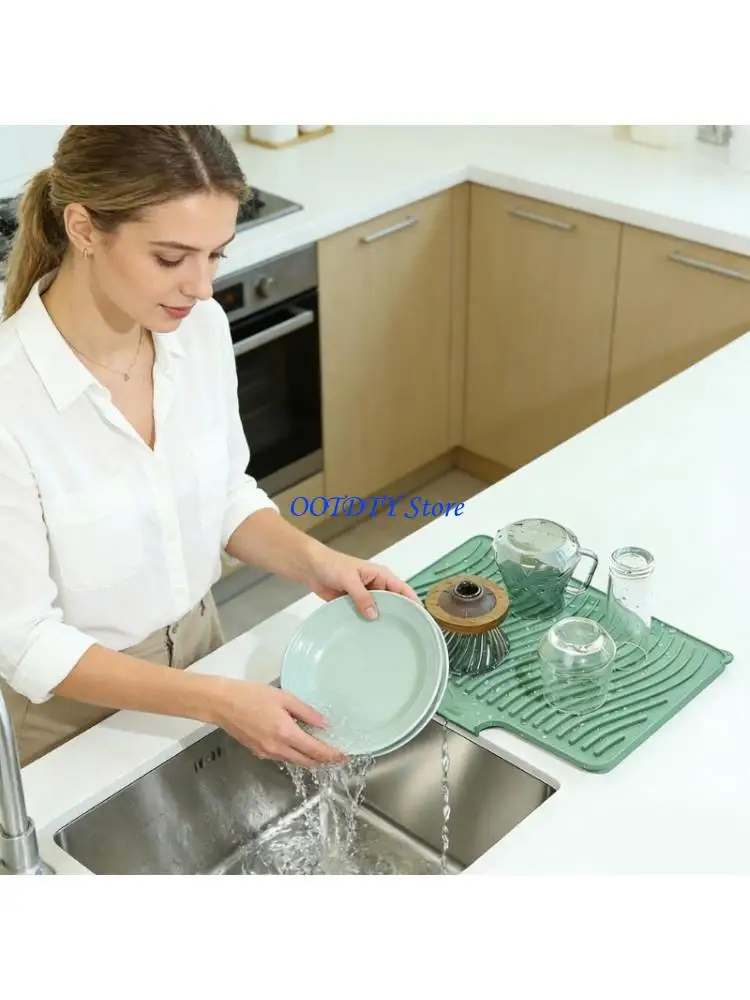 367A Oversized Rubber Sink Base For Organizing Wet Dishes And Preventing Liquid amassment