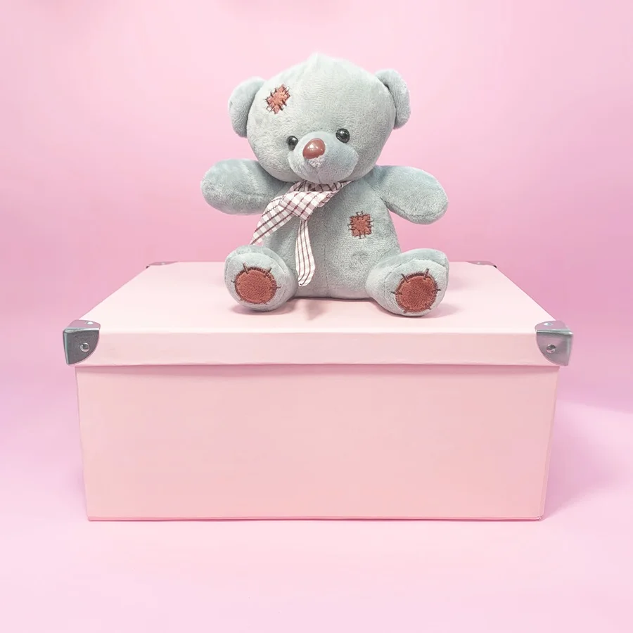 1pcs Collapsible Storage Box with Buckle Design Foldable Organizer Bin with Lid for Home Closet Office Dorm for Mother's Day