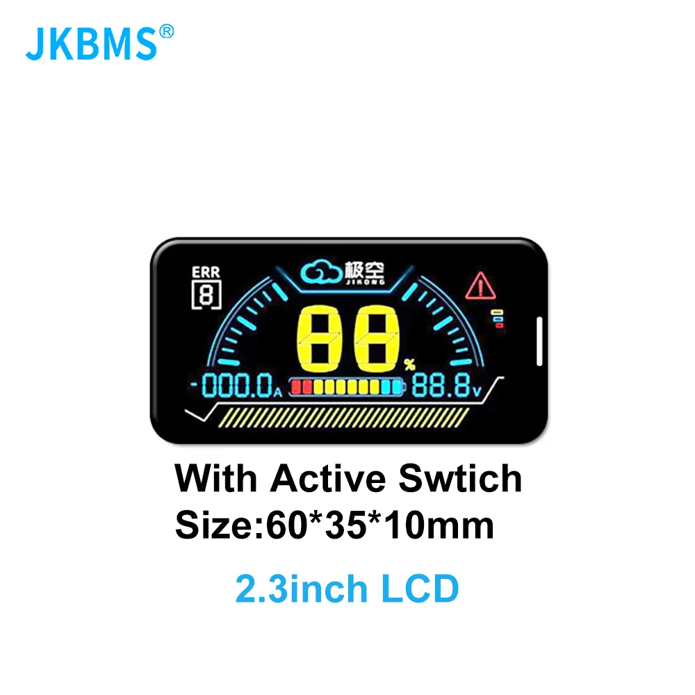 JKBMS Smart BMS LCD Display 2.3 Inch Lithium Battery Smart Bms Accessories Intelligent Battery Level Indicator JK BMS Monitor