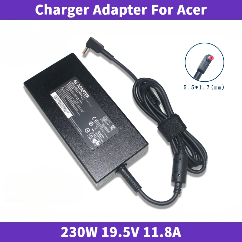 

230W 19.5V 11.8A 5.5*1.7mm Laptop Power Charger Adapter For Acer N22C1