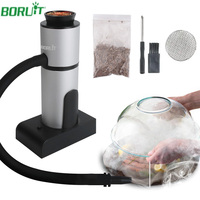BORUiT Portable Molecular Cuisine Smoking Gun Smoke Infuser Food Cold Smoke Generator Meat Burn Smokehouse Cooking for BBQ Grill
