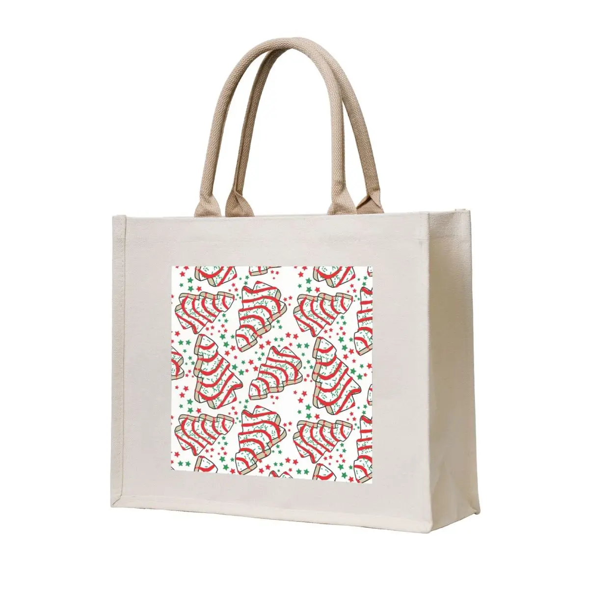 

Christmas Tree Snack Cakes Tote Bag canvas bags Woman shopper bag shopping trolley bag bags for women