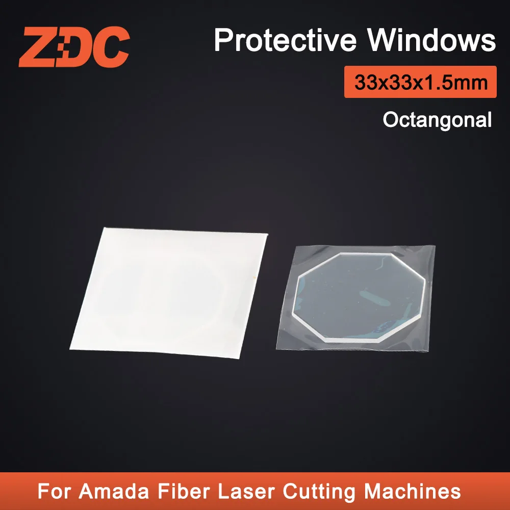 10pcs/lot Amada Protection Glass/protective windows/Protective lens Octagon 33*33*1.5mm 71570026 for Amada Fiber Laser