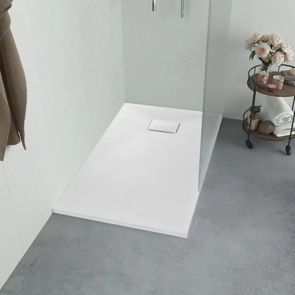 SMC White Shower Base Tray 35.4x27.6 - Durable & Stylish Waterproof Flooring Solution