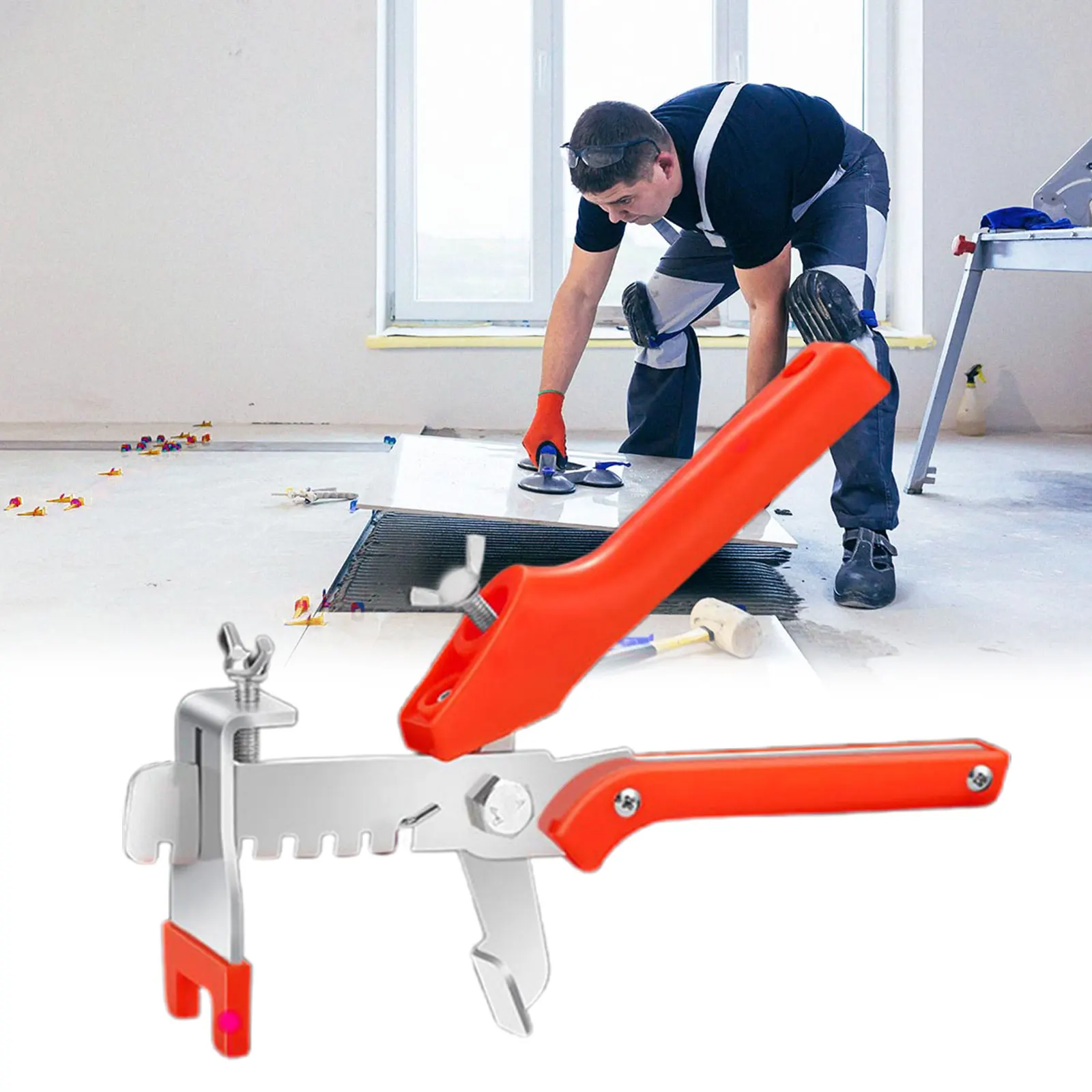 Wall Tile Leveling System Leveler Clip Spacers Plier Floor Installation Tile Alignment Tool for Tile Thickness 3-12mm