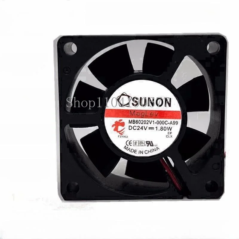 Новый охлаждающий вентилятор MB60202V1-000C-A99 DC24V два провода 1,80 Вт 6020 для SUNON