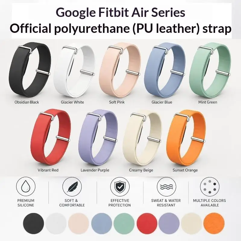 1Pcs PU Leather Replacement Band For Fitbit Air Soft Breathable Sport Strap Wristband Adjustable Fitness Tracker Watch Accessory