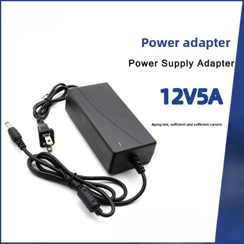 1pcs 12V5A New AC 110V-240V 60W Converter power Adapter DC12V 5A 2.5mm*5.5mm DC Plug Power Supply Adapter