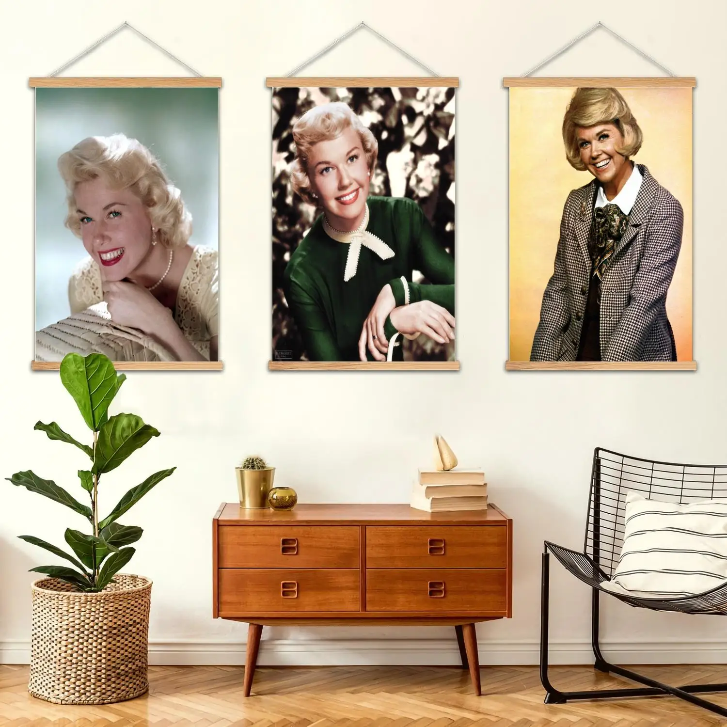 Doris Day-pintura de pared enmarcada, póster artístico en lienzo e arte de pared, decoración moderna para dormitorio familiar, carteles, pintura decorativa