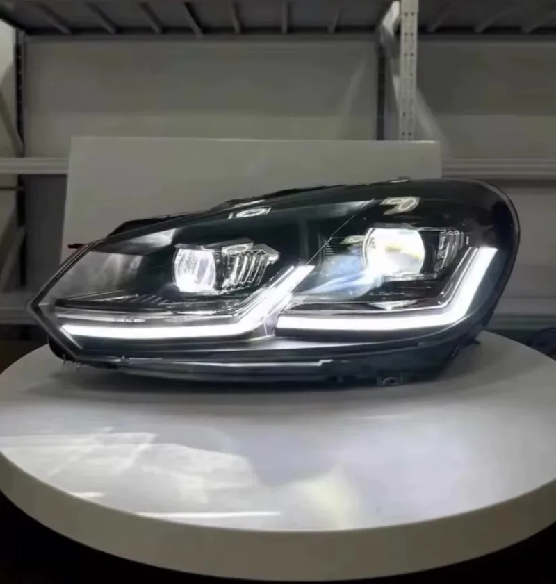 New Upgrade 12V Headlight Assembly with Demon Eye DRL Auto Accessory for  Golf 6 GTI 2008-2012
