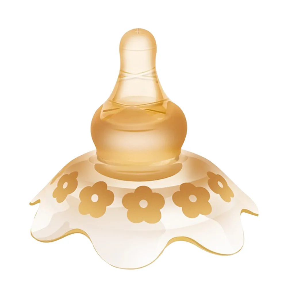 

Silicone Nipples Shield for Breastfeeding Cross-Hole Design Curved Concave Baffle Fits Baby Mouth Smooth Feeding Flat Inverted