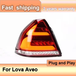 Car Accessories for Chevrolet Aveo Tail Light 2004-2018 Lova Chevy Taillights Width Lamp DRL Dynamic Turn Signal Reverse Fog