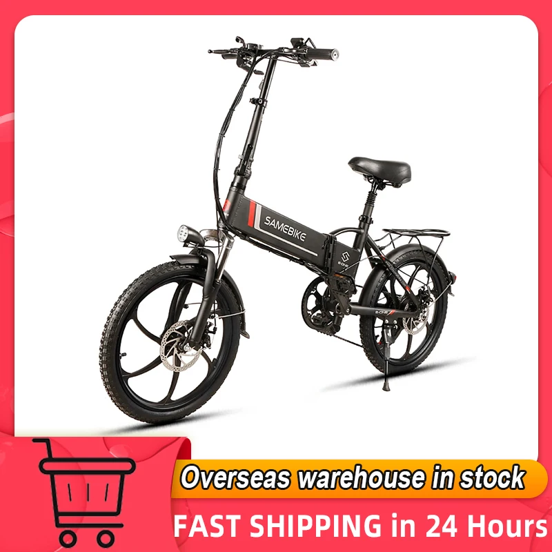 20 Inch Folding Electric Bike Power Assist Electric Bicycle E-Bike Scooter 350W Motor Conjoined Rim for Commuting Shopping