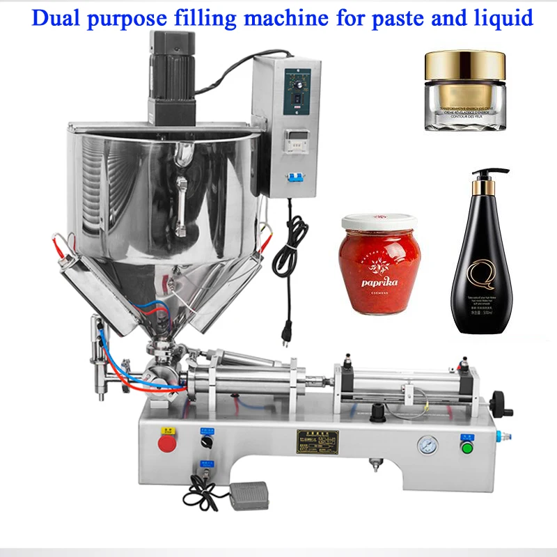 New Type Heating Mixing Filling Machine Lipstick Filler Stirring Tank For Liquid Paste 20-30 Bottles Per Minute