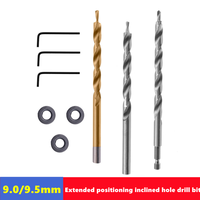 HSS Inclined Hole Drill Hex Twist Step Drill Bit Kreg Pocket Hole Drill Jig Guide 9/9.5mm With Stop Collar for Woodworking