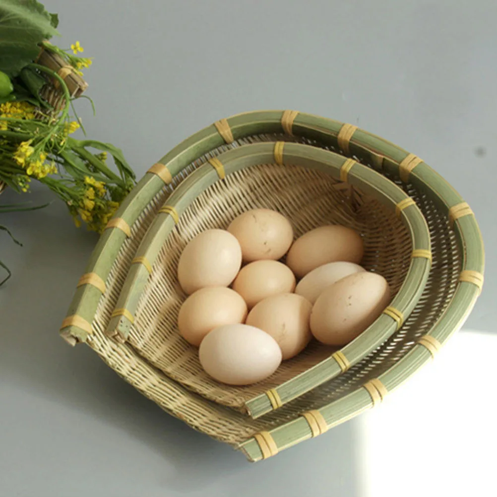 

Storage Basket Fruit Holder Food Living Room Handmade Bamboo Woven Hand-woven Kitchen Counter Attractive
