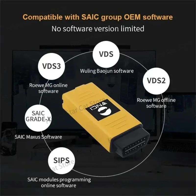 Vnci Vdi3 For Rongwei Mg Wuling Baojun Datong Diagnostic Interface Support Doip And Canfd Protocol,fit For Saic Group Software view 3