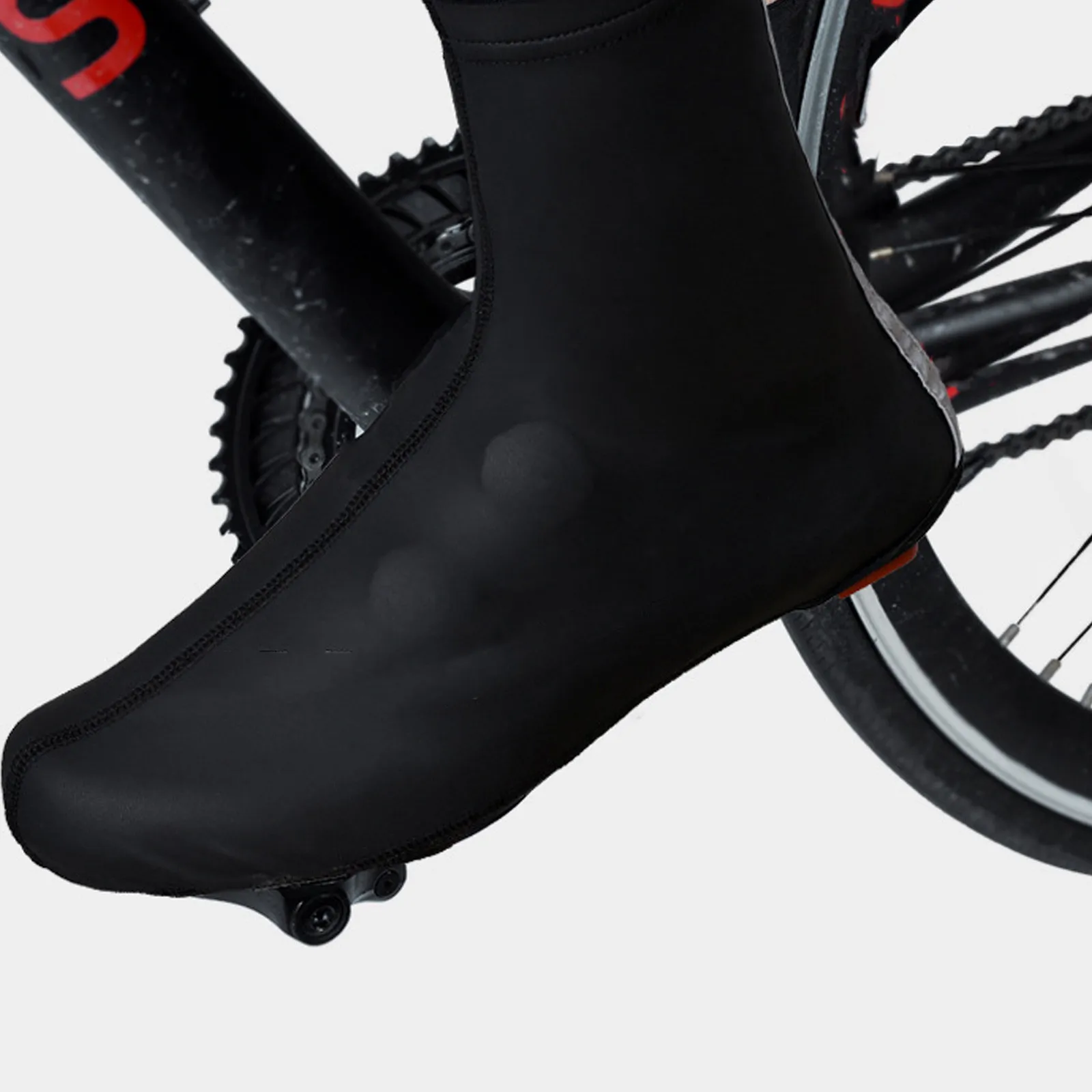 

1Pair Winter Cycling Shoe Covers Windproof Thermal Fleece Lined Riding Overshoes on Off Sweat Wicking Anti Scratch