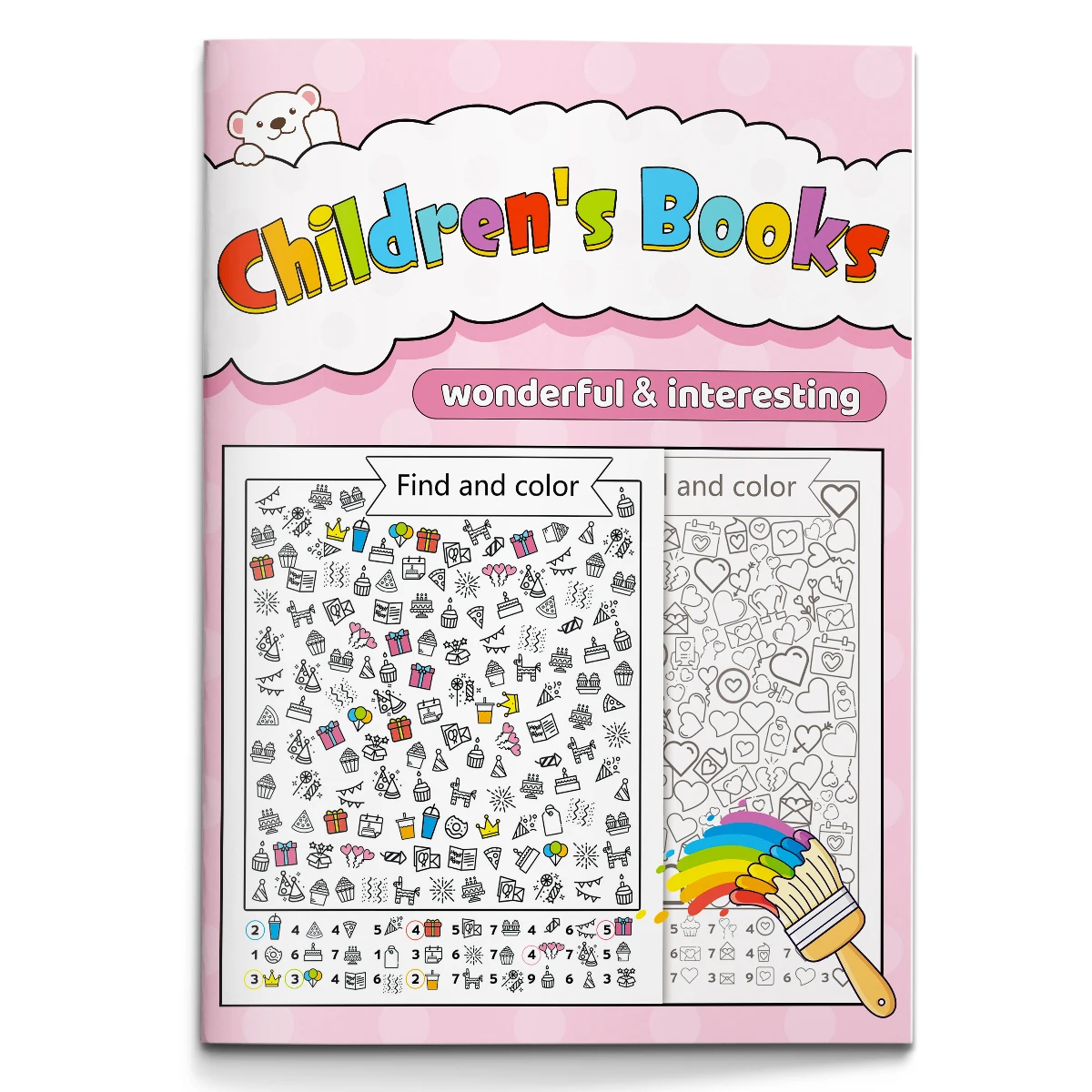 Kids Shape Coloring Workbook, Fun Cartoon Patterns, Preschool Drawing Activity Book, Improve Children's Hands-on Ability