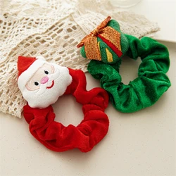 Cute Christmas Hair Bands Girls Elastic Rubber Band Santa Claus Pattern Hair Accessories Kids Christma Headwear Ornaments Gift