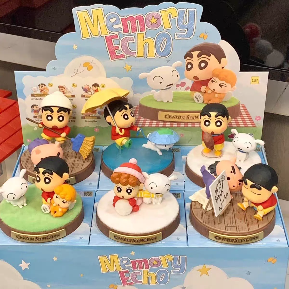 

New Crayon Shinchan Memory Echo Series Anime Figure Blind Box Collectible Desktop Ornament Birthday Gift For Anime Fans
