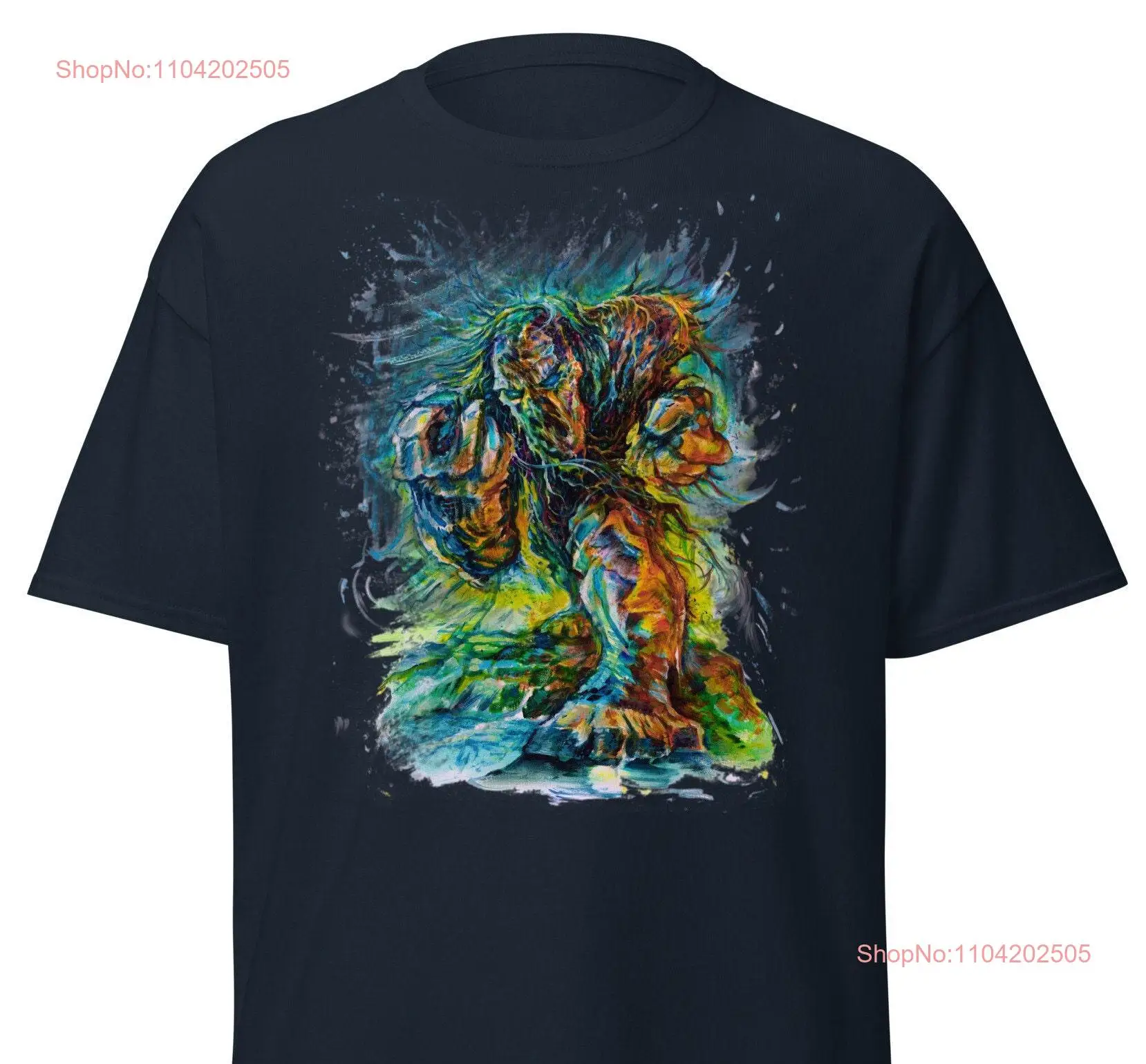 ROCK MONSTER Amazing Painted HALLOWEEN Art T shirts by Landon Huber for Parties s In Multiple Sizes Colors