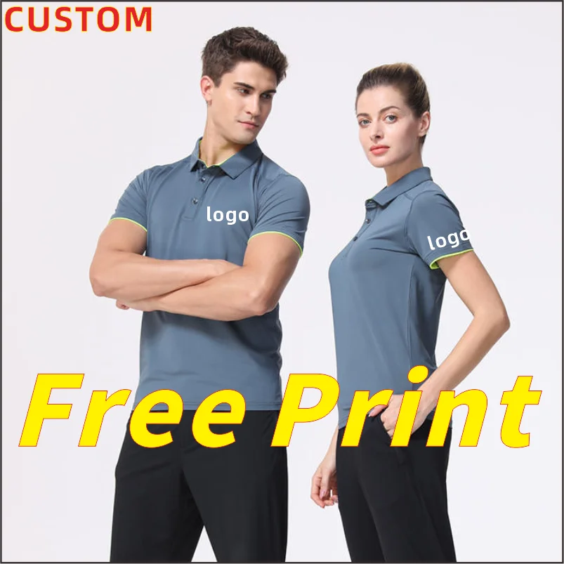 High-End Customization Polo Shirt Quick Dry Polo T Shirt For Men Sports Custom Polo 1PCS Couple Shirt Diy Your Name Shirts