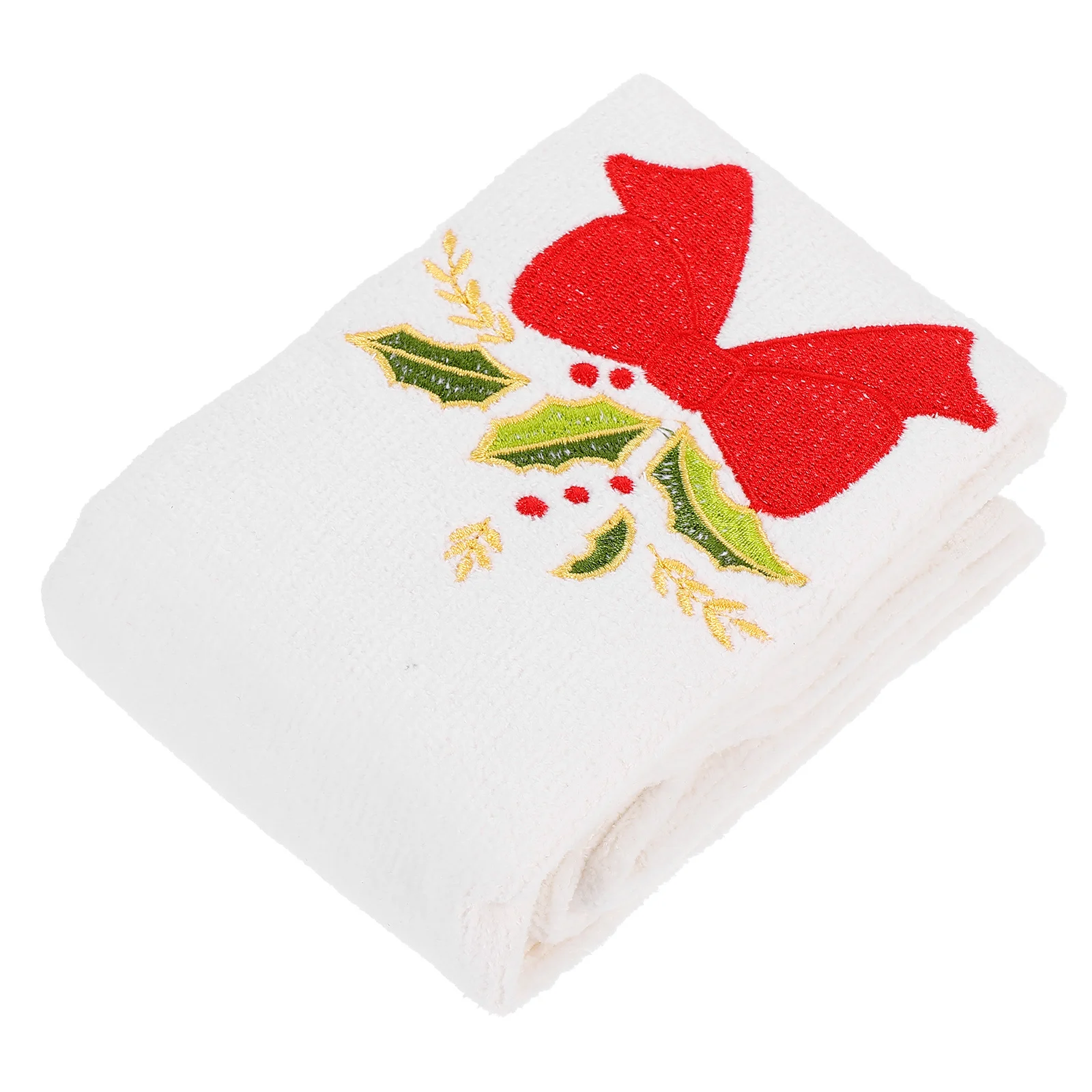 Christmas Face Towel Embroidered Premium Cotton Facial Creative Gift for Home Bow-Knot Pattern Facial