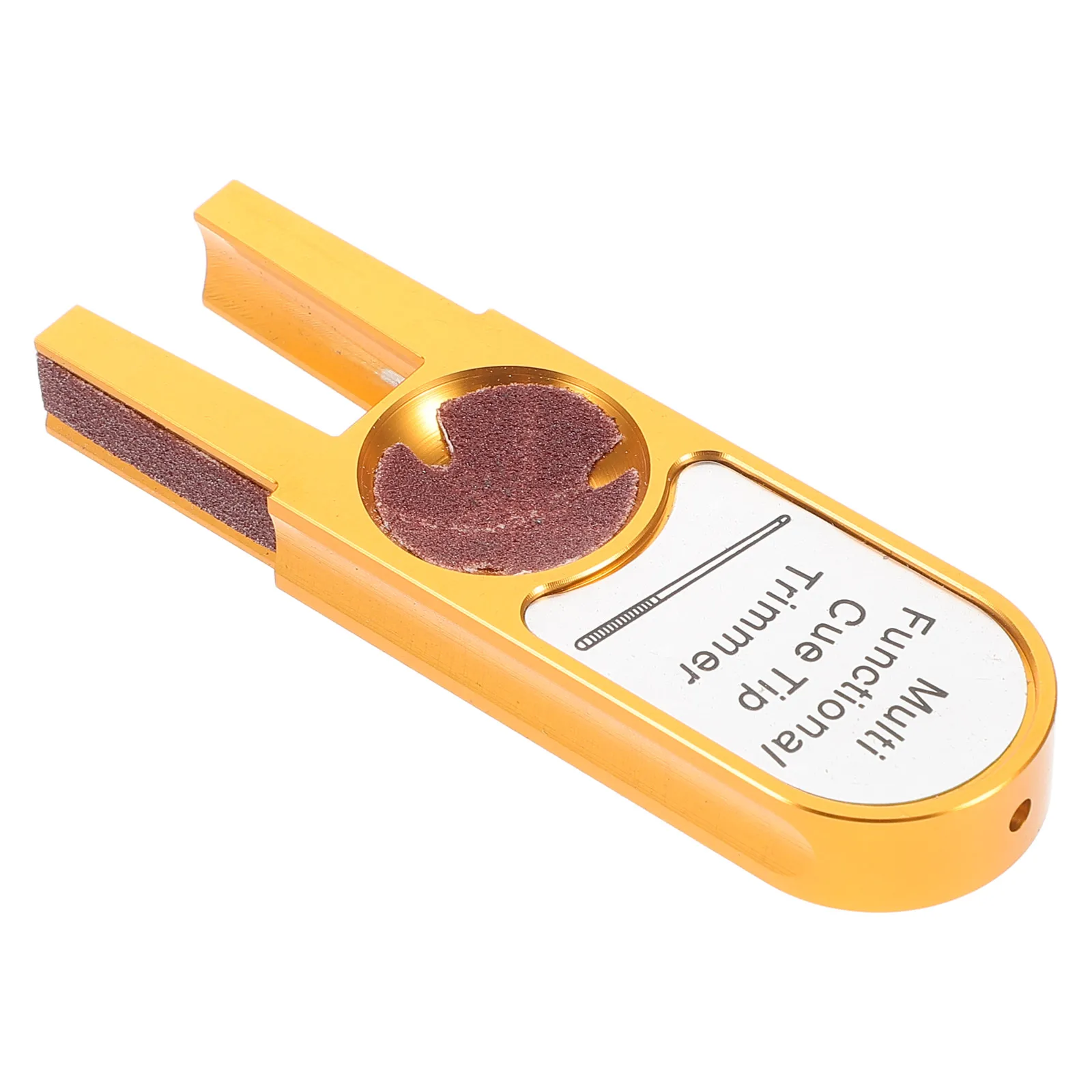 

Multifunctional Pool Cue Tip Shaper Aluminum Repair Kit Golden Ergonomic Ushape For Billiards Table Accessories Maintenance Tool