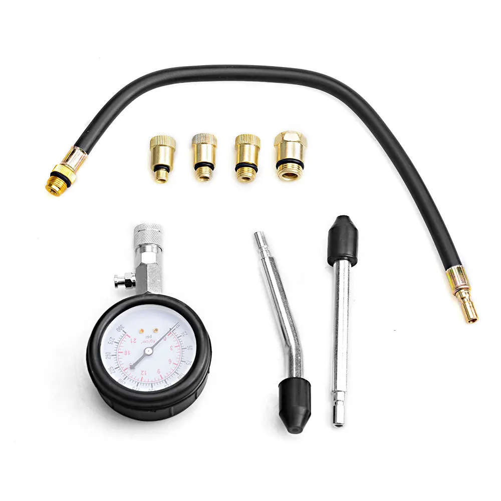 Gasoline Engine Compression Tester Car Pressure Gauge Tester Meter Auto Petrol Gas Engine Cylinder