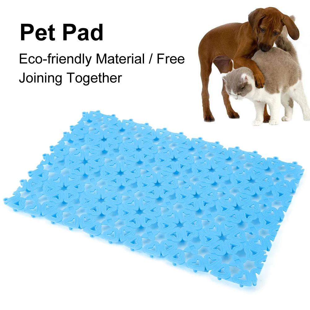 Dog Cat Pet Mat Plastic Spliced Hollow Anti Slip Pads For Pet Cage Mat Bathroom Floor