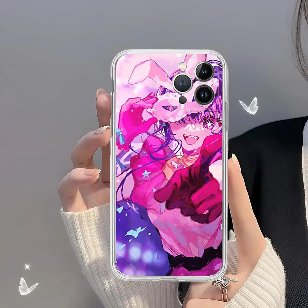 Anime Oshi No Ko Meisje Telefoon Hoesje Voor Iphone 15 14 13 12 Mini 11 Pro Xs Max Xr Se 6 7 8 Plus Zachte Siliconen Hoes