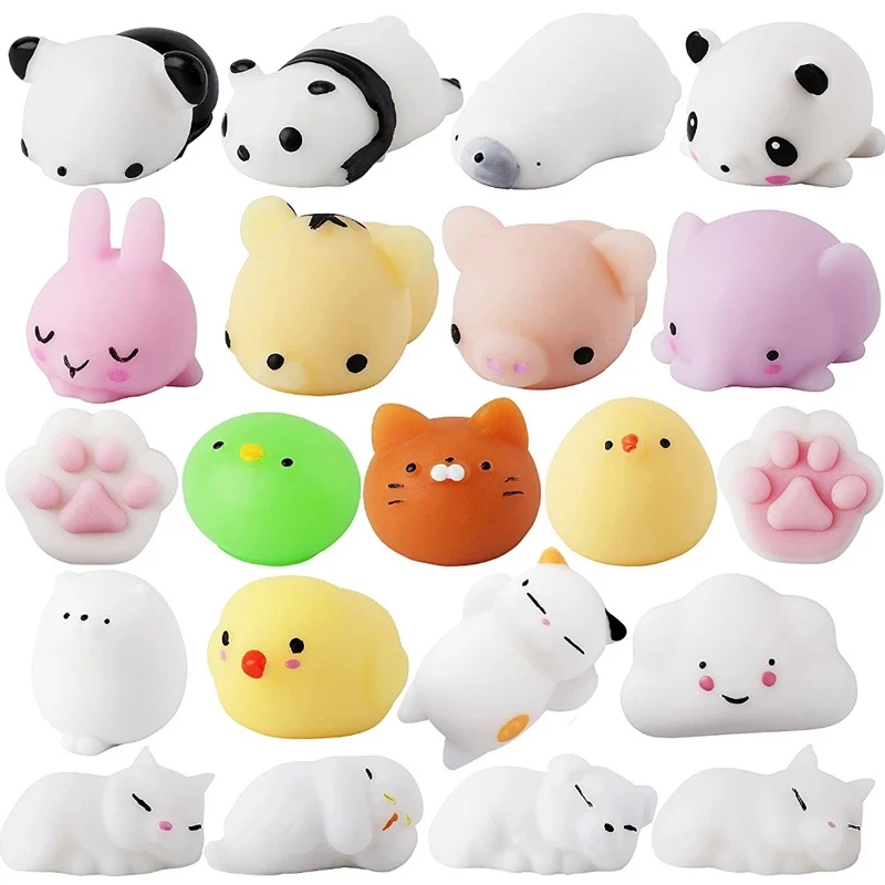 Mochi squishy ของเล่นน่ารักสัตว์บีบคลายเครียดสิ่งที่น่ารักของขวัญตลกของขวัญเด็ก regaralos Para cumpleaños infantil invitados