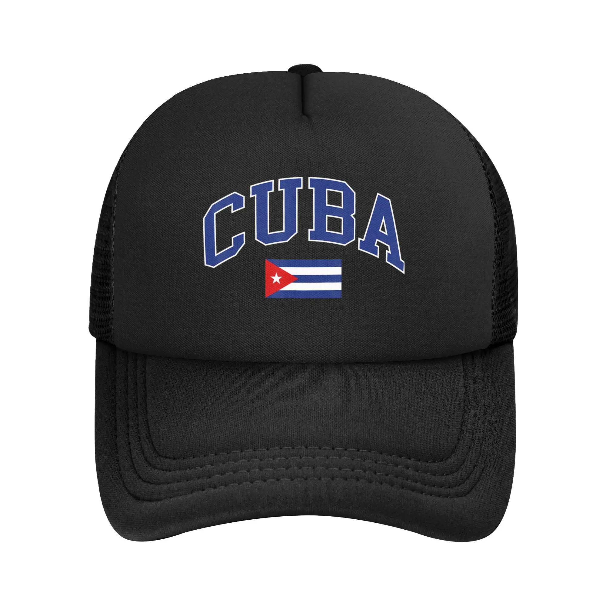 Cuban Cuba Flag Mesh Baseball Caps Unisex Fashion Trucker Worker Cap Adjustable Summer Trucker Cap