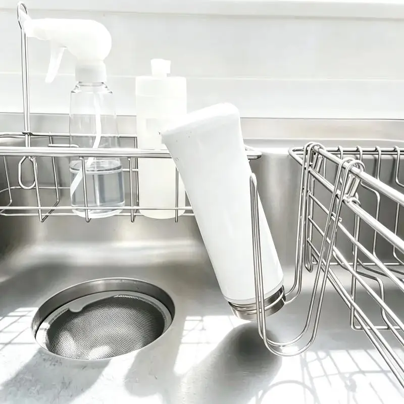 Kitchen Storage Hanging Cup Drying Rack For Water Bottles Coffee Mugs With Hooks Space Saver Bathroom Organizer