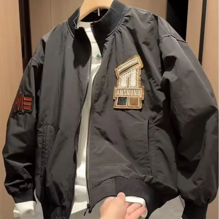 Cappotto Jaet da baseball da uomo Faionable Primavera Autunno Nuova lettera Sle Pr Poliestere Stand Fit Capispalla per giovani