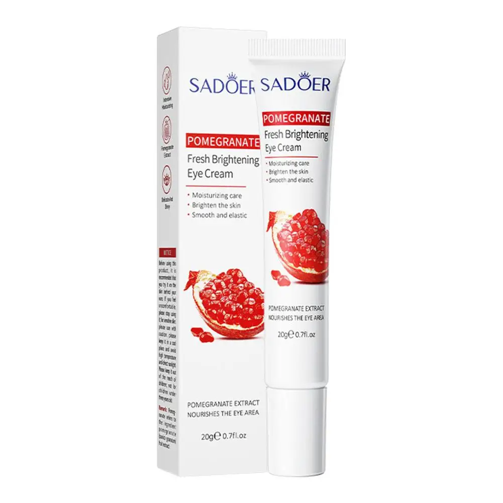 Crema hidratante de ojos con vitamina C, Granada, 20g, fina y suave, mejora las ojeras, granos de círculos desalpinizantes, L0j6