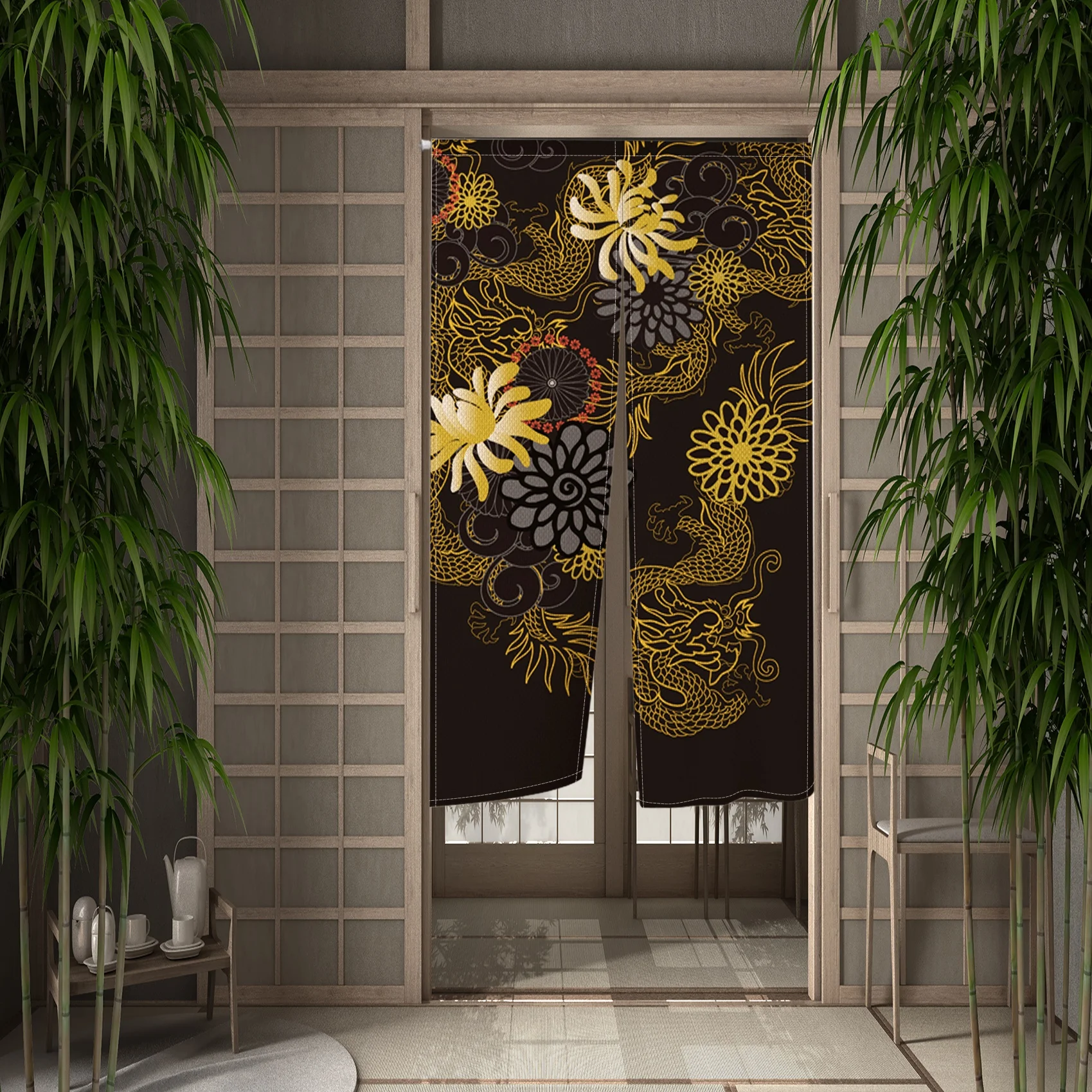 Japanische Luxus-Türvorhänge, – Noren Curtain Doorway Bewertung und Preis