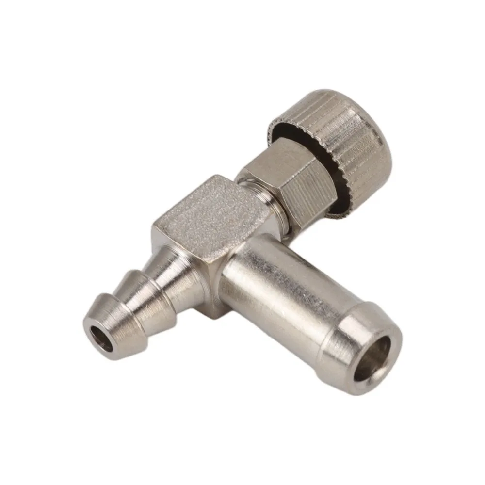 Silver Fuel Tank Grommet Metal Rubber Grommet Gas Tank Fitting Fuel Gas Tank 90 Degree Shut Off Valve for 751-0171, 951-0171