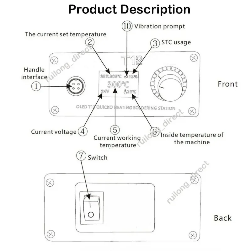 Imagem -02 - Estação de Ferro de Solda Oled T12 para Estação de Solda de Bateria Bosch 18v Max Ferro 18v Portátil sem Fio Bateria Não Incluída