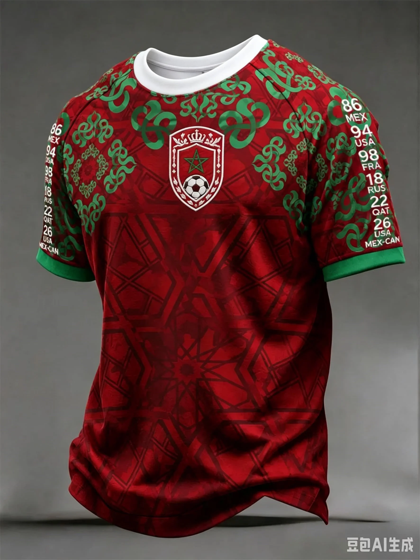 Moroccan-style Football Jerseys for Fans Suitable for Both Men and Women Training and Sports Tops Men's T-shirts Women's Tee Y2K
