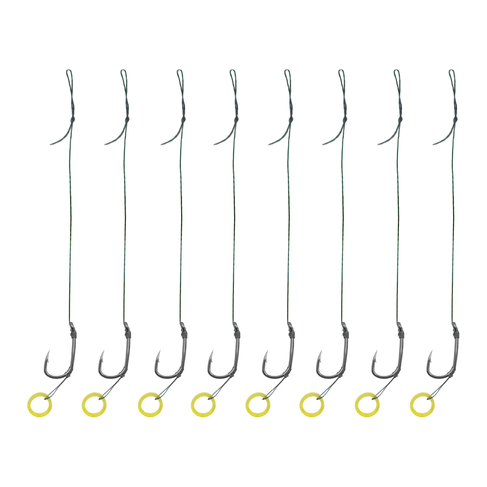 

8pcs Fishing Hook Set Hard High Carbon Steel Barbed Fishing Hook With Wire For Carp Crucian Bighead Sea Bass Fishing Accessories