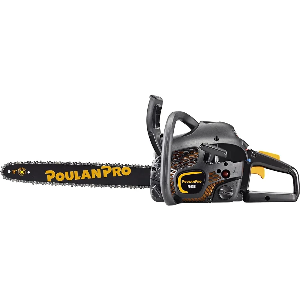 Poulan Pro PR4218, 18 inch Chainsaw, 42cc 2-Cycle Gas Powered Chainsaw, Case Included