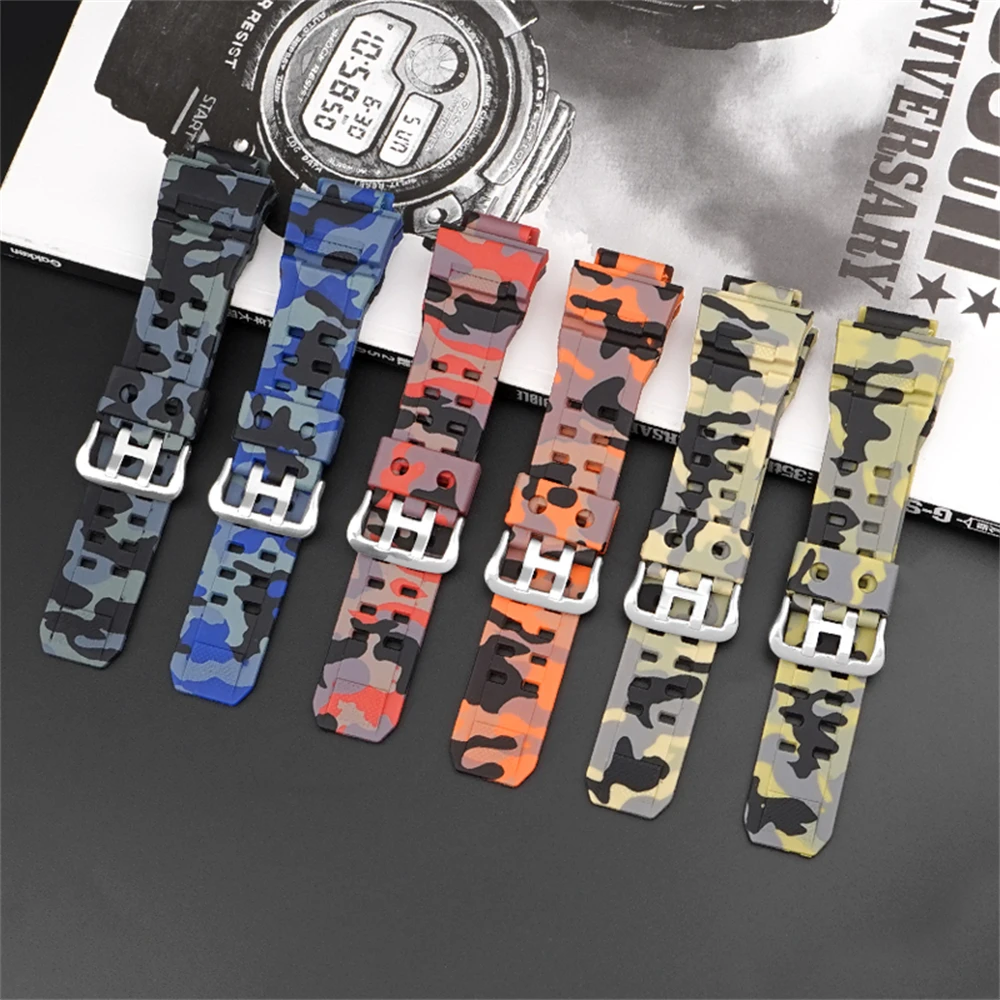 حزام ساعة تمويه من البولي يورثين الحراري ، سلسلة القط ، سوار ساعة مطاطي ذو طاقة خفيفة ، ملحق ساعة