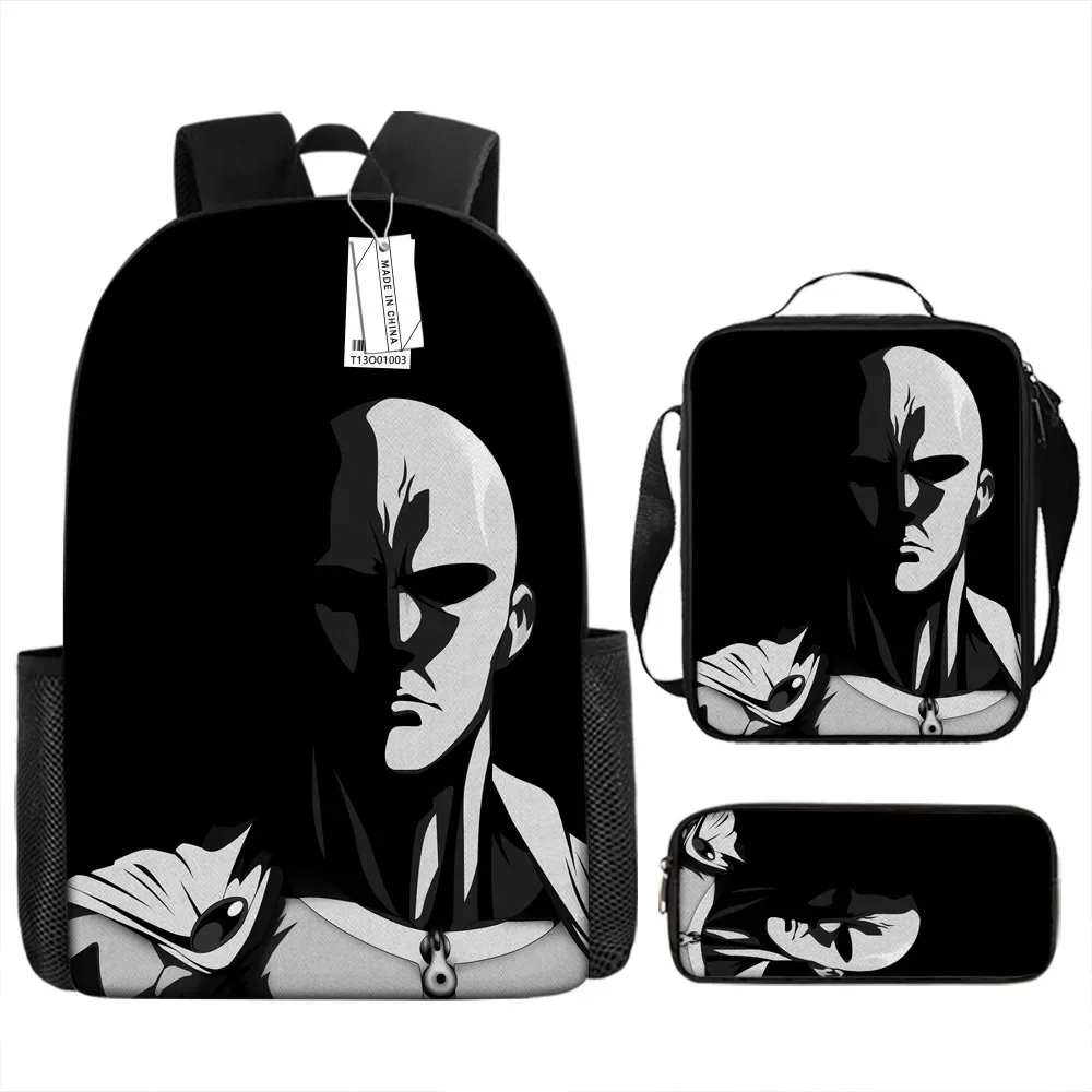 ONE PUNCH Men Schoolbag Backpack Lunch Bag Pencil Case Gift for Kids Students